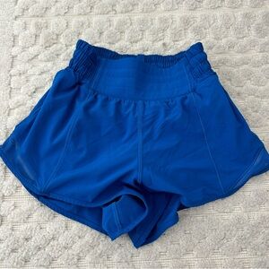 Lululemon high rise hotty hot 2.5in in cobalt blue
